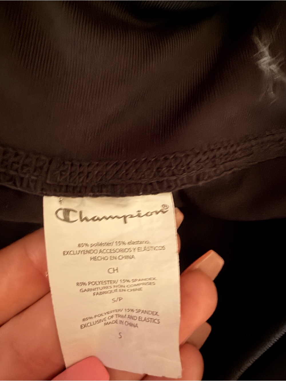 Champion Black Women's Bomber Jacket with Branded Tag